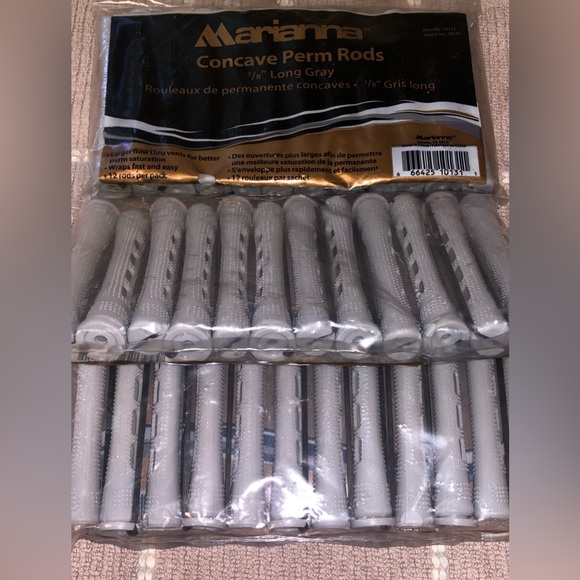 Mariana 4 packs of 12 concave perming rods for hair 3/8” long grey 48 total NEW - Picture 11 of 14